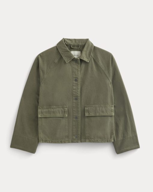 Alternative view of Cropped Denim Jacket | Garment-Dyed Kalamata