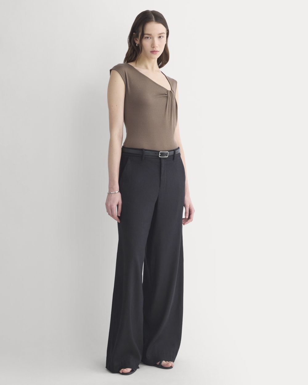 Asymmetrical Top in Butterluxe | Deep Taupe - Image 3
