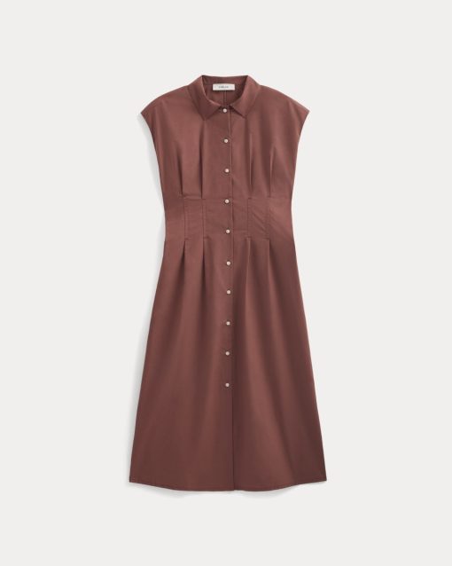 Alternative view of Muscle Shirtdress in Lightweight Cotton | Henna Red