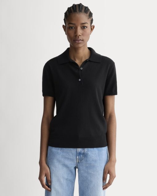 The Polo in Cotton Cashmere | Black
