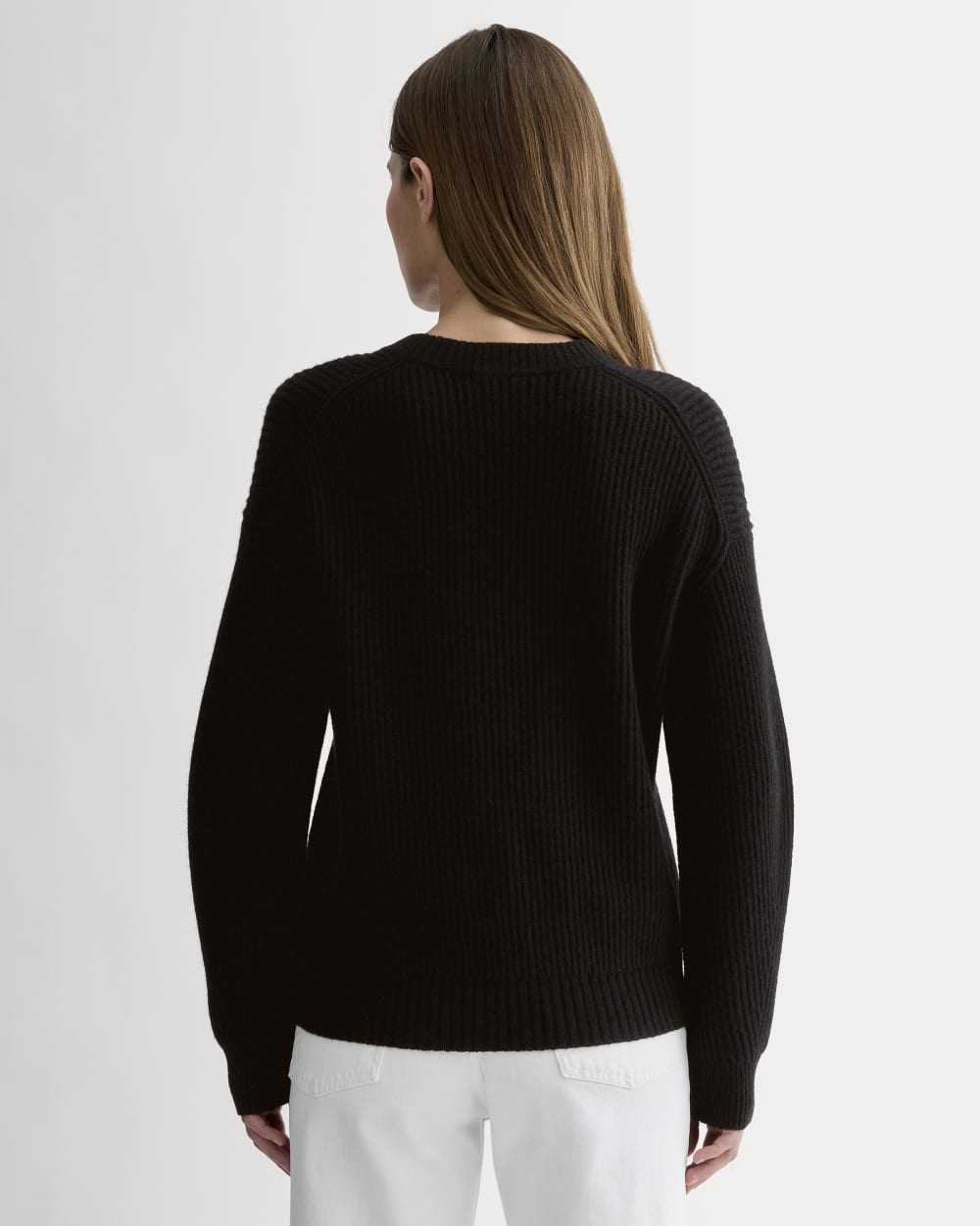The Cocoon Crew in Wool Cashmere | Black - Image 5