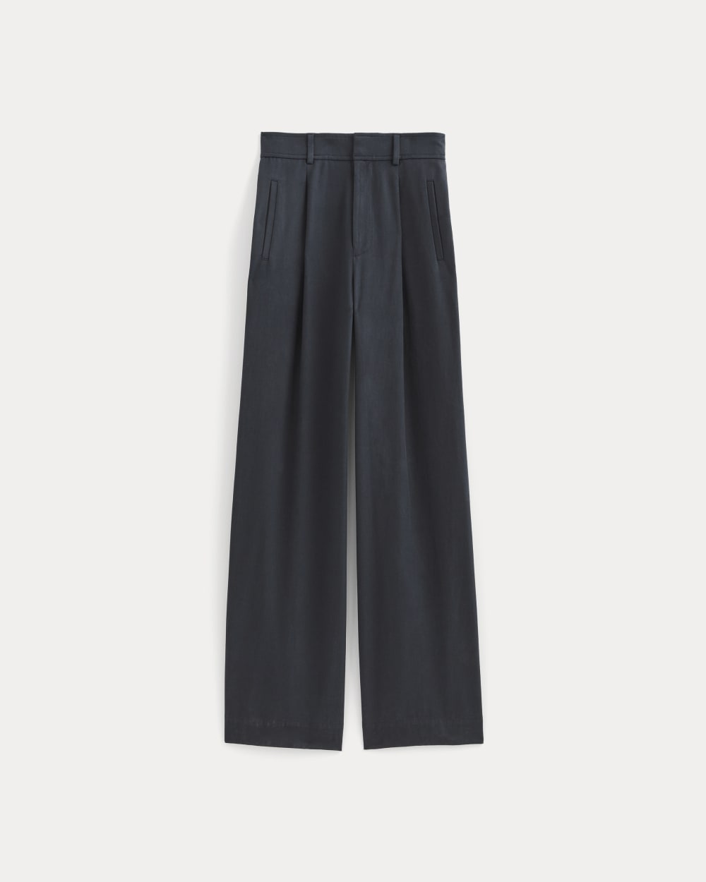The Draper Pleated Pant in Buttersmooth | Navy | 32 Inseam - Image 2