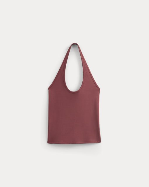 Alternative view of Halter Tank | Henna Red