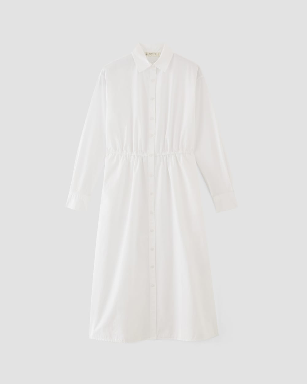 The Supima® Cotton Midi Shirt Dress | White - Image 2