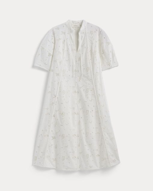 Alternative view of The Eyelet Midi Dress | Bone