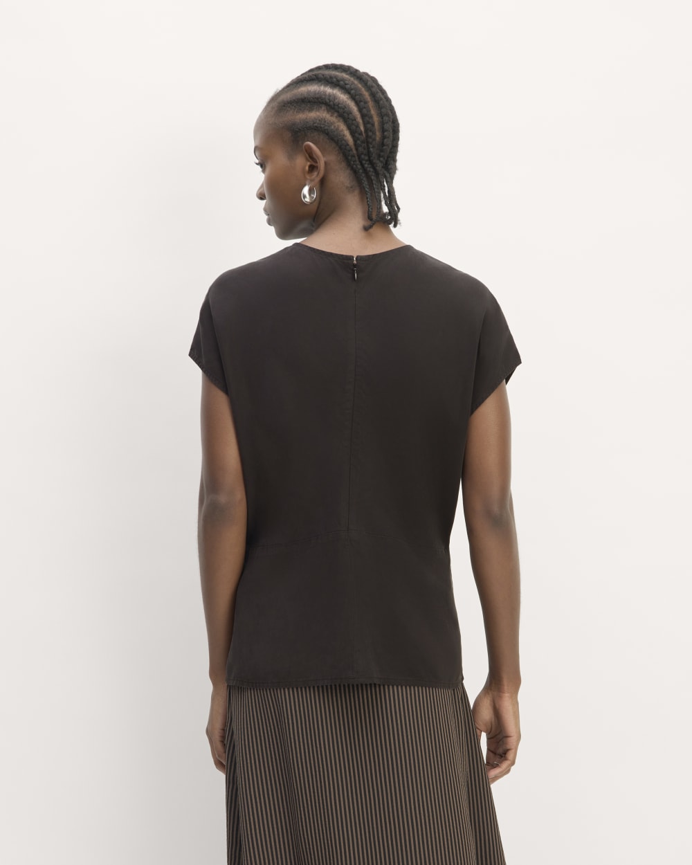 The Drape Top in Butterlite | Black - Image 6