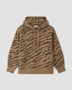 Alternative view of The ReTrack Hoodie | Cocoa Tiger Stripe