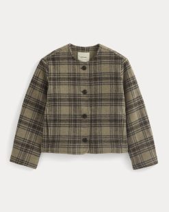 Alternative view of The Cocoon Coat in Wool | Chocolate Plum/Heather Charcoal