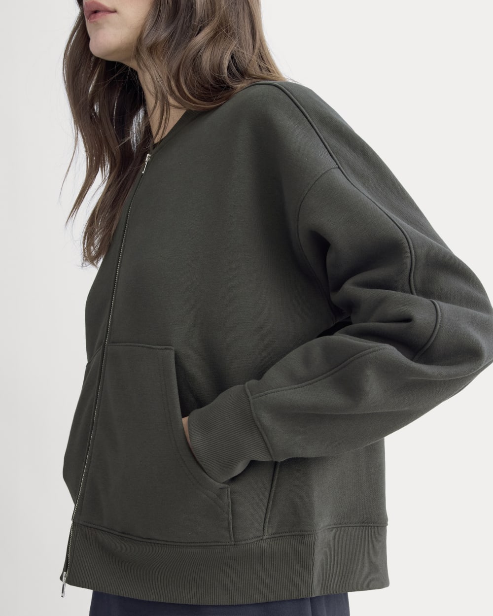 Luxe Fleece Bomber Jacket | Washed Black - Image 4