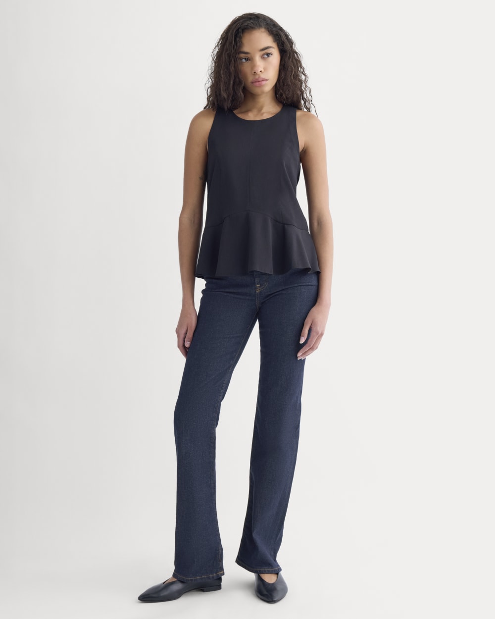 Sleeveless Peplum Top | Black - Image 3