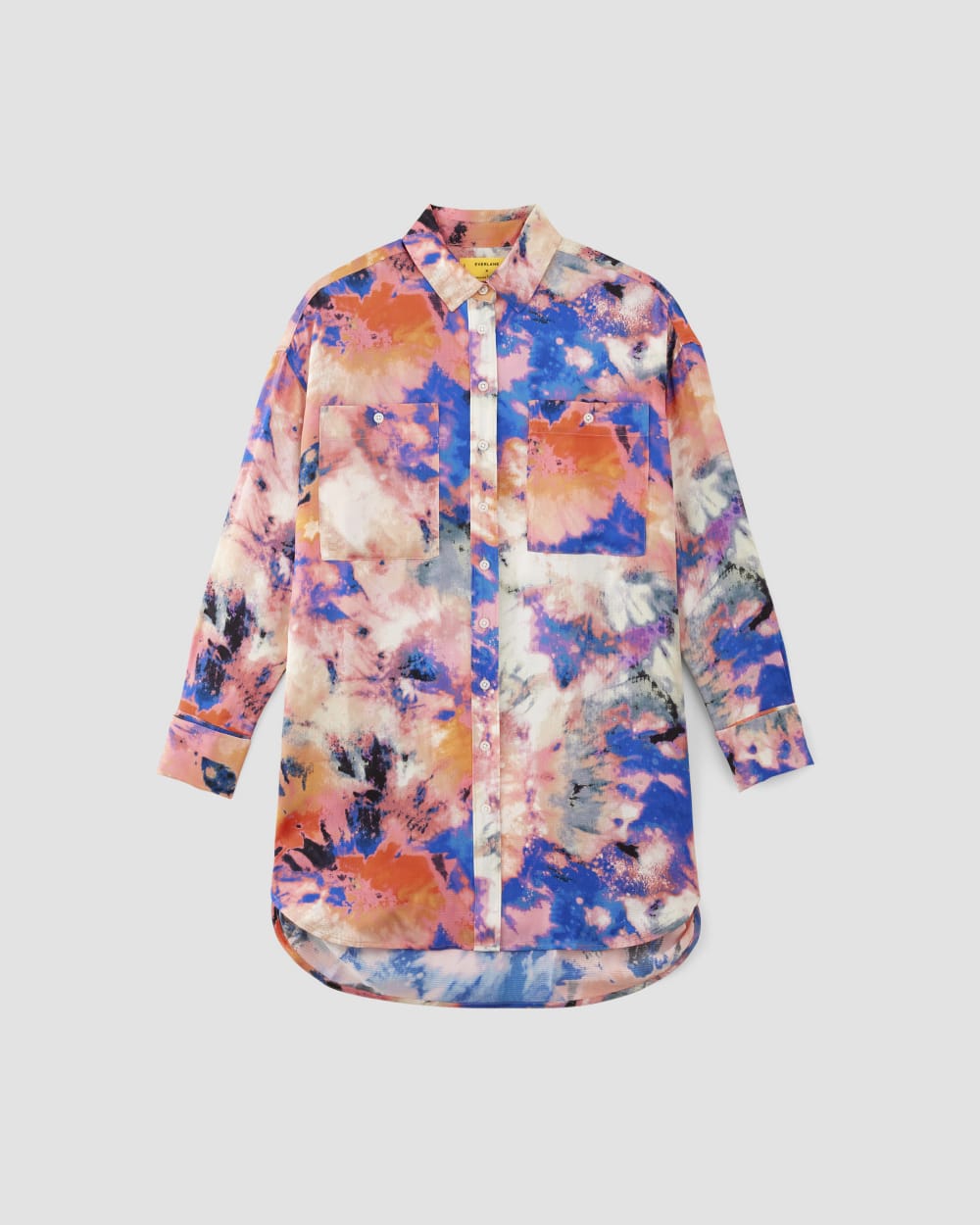 The Everlane x Marques' Almeida Satin Tie-Dye Shirt | Multi Tie-Dye - Image 2