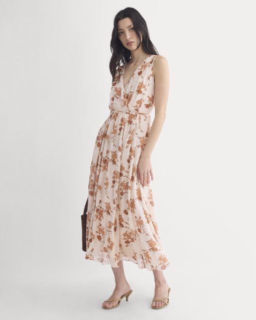 Maxi Dress in Silk Georgette | Soft Floral