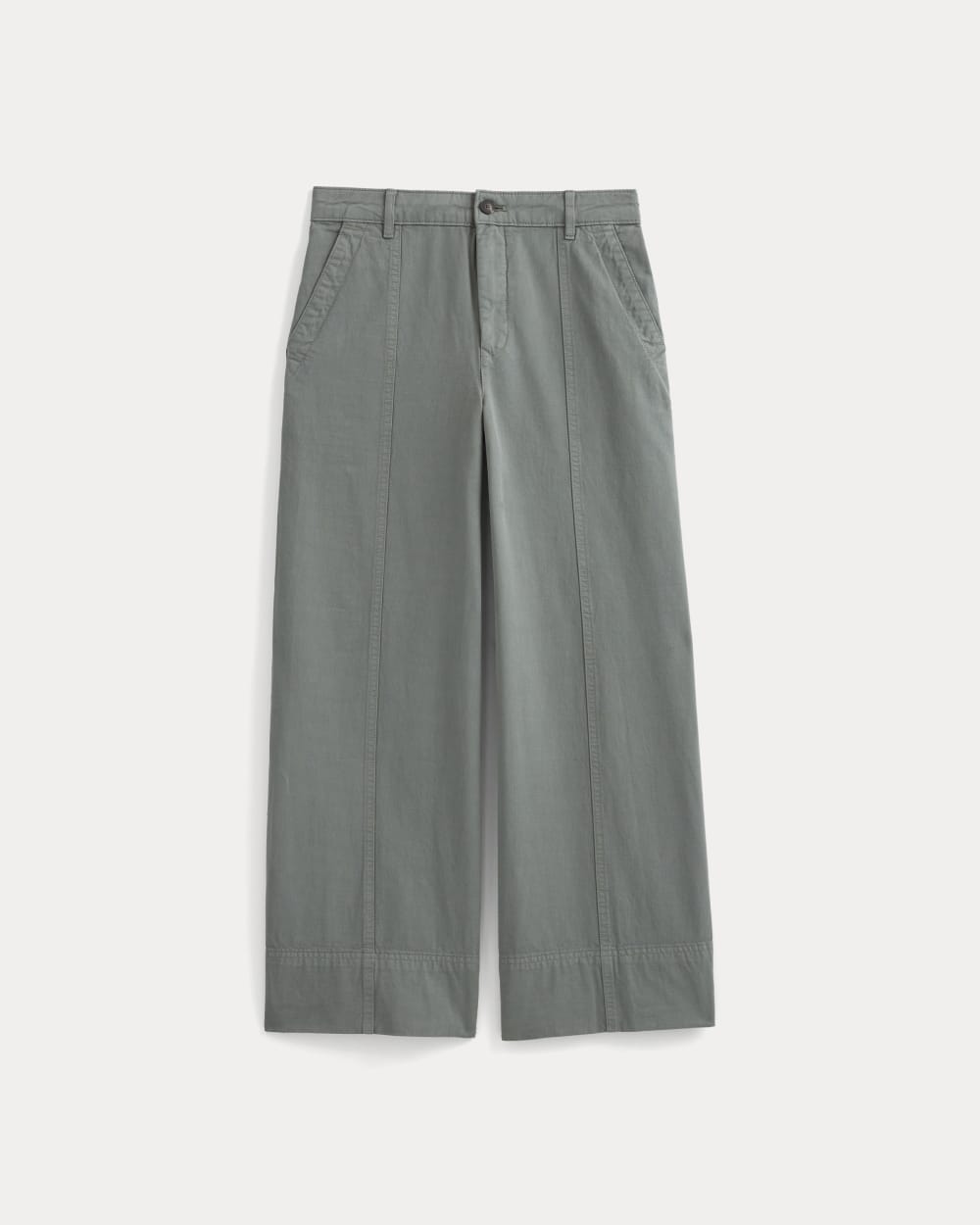 Seamed Wide-Leg Pant | Agave Green - Image 2