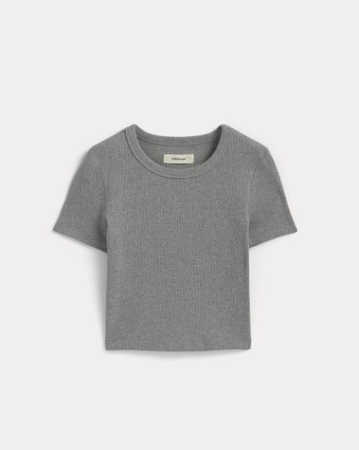 Alternative view of The '90s Rib Tee | Mid Heather Grey