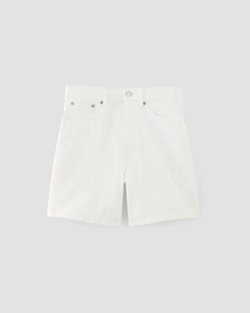 Alternative view of The A-Line Denim Short | Bright White