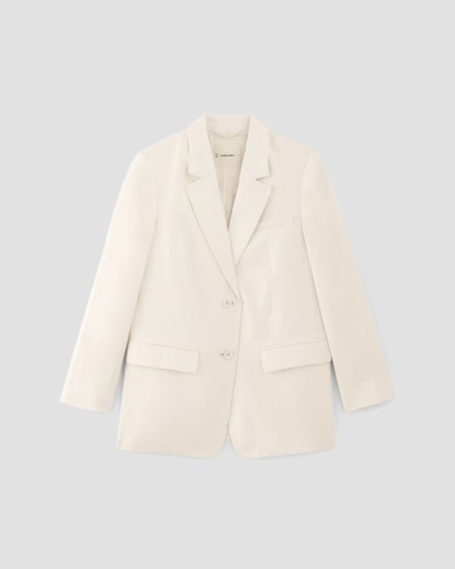Alternative view of The Oversized Blazer in Linen | Bone