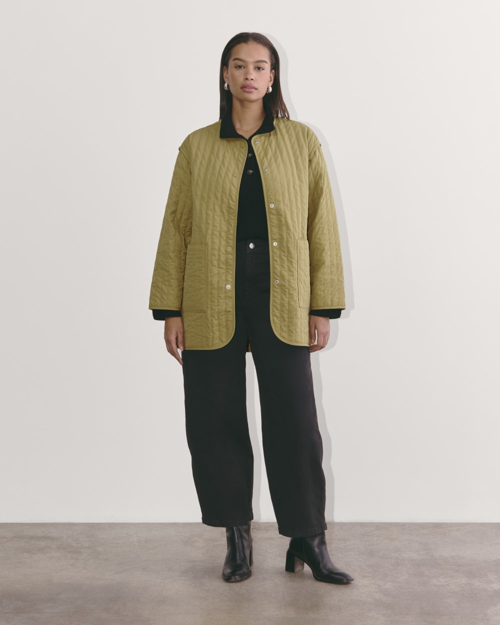 The Midi Quilted Liner | Fennel Seed - Image 6