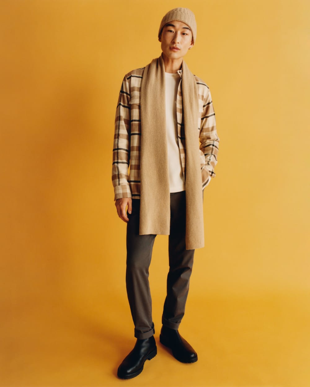 The Cashmere Beanie | Light Camel - Image 7
