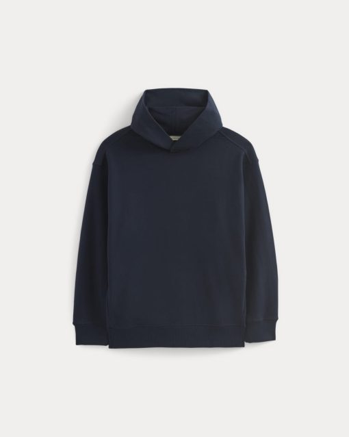 Alternative view of Twill Terry Jacquard Hoodie | Navy