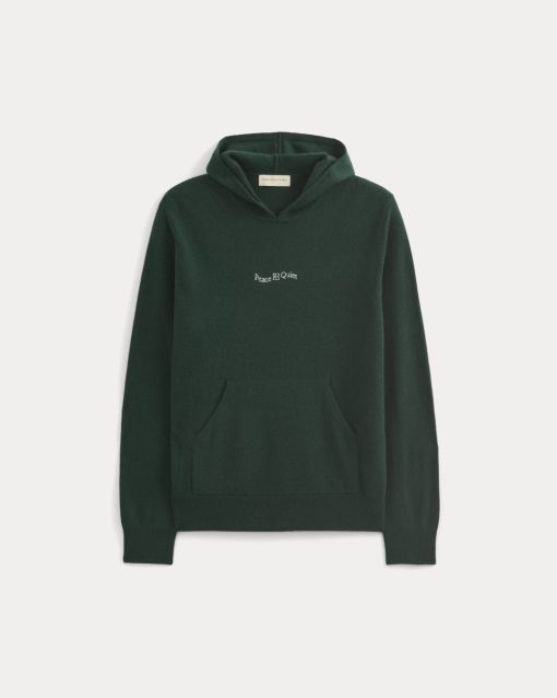 Alternative view of Everlane x Peace & Quiet Cashmere Hoodie | Pine