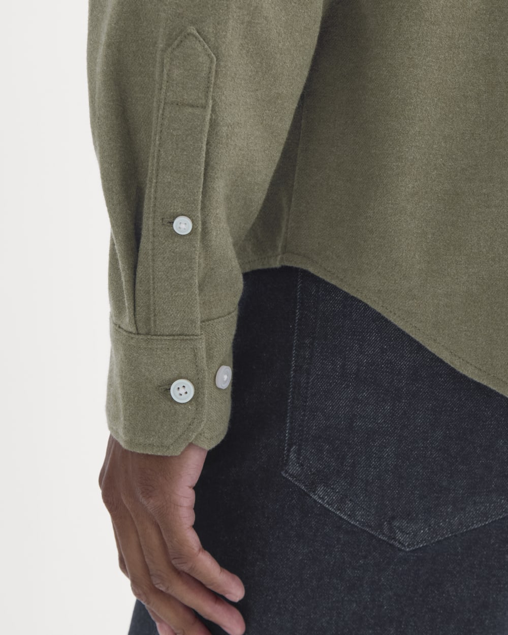 Brushed Flannel Shirt | Heathered Thyme - Image 4