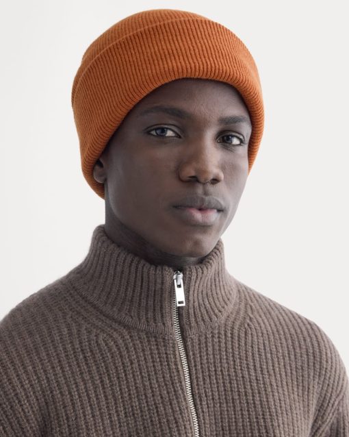 Alternative view of The Cabin Beanie | Rust