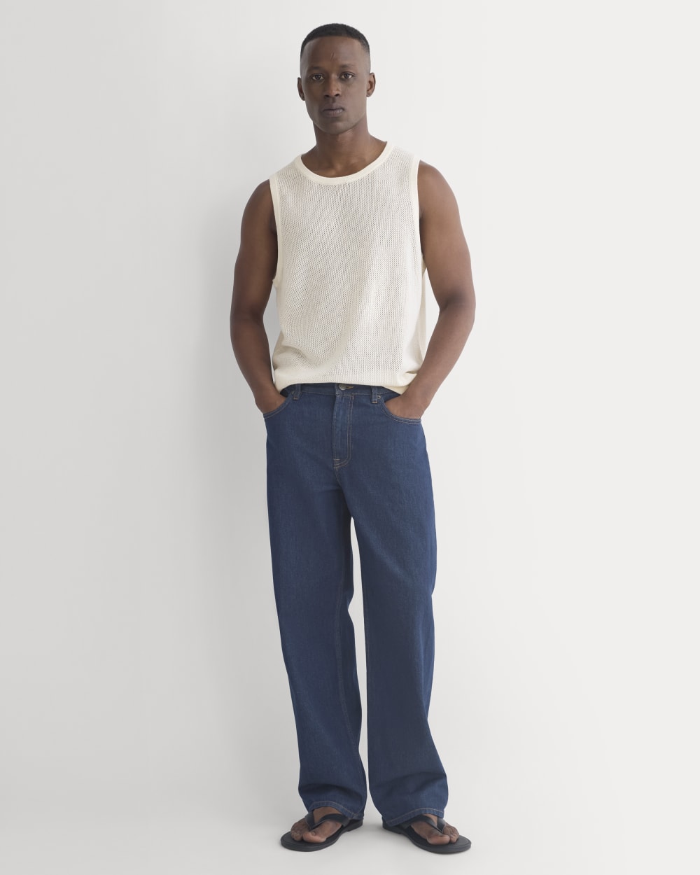 Textured Knit Tank | Bone - Image 3