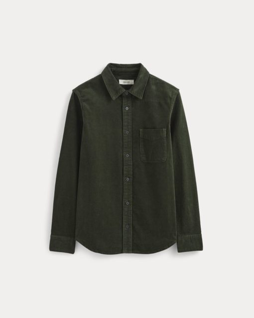 Alternative view of The Classic Shirt in Corduroy | Dark Forest
