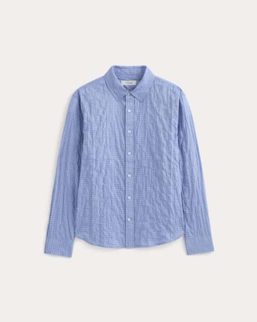 Alternative view of Textured Voile Button-Up Shirt | Open Air Plaid