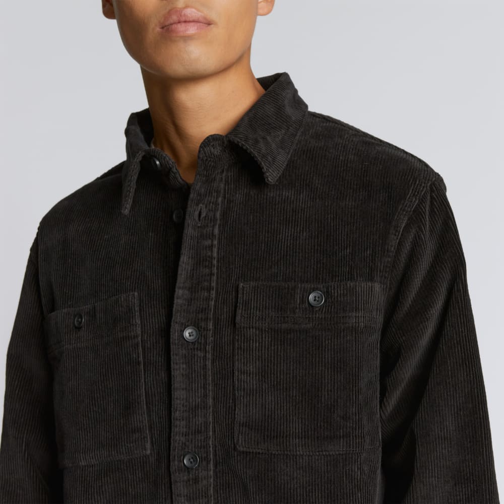 The Corduroy Everyone Overshirt | Black - Image 2