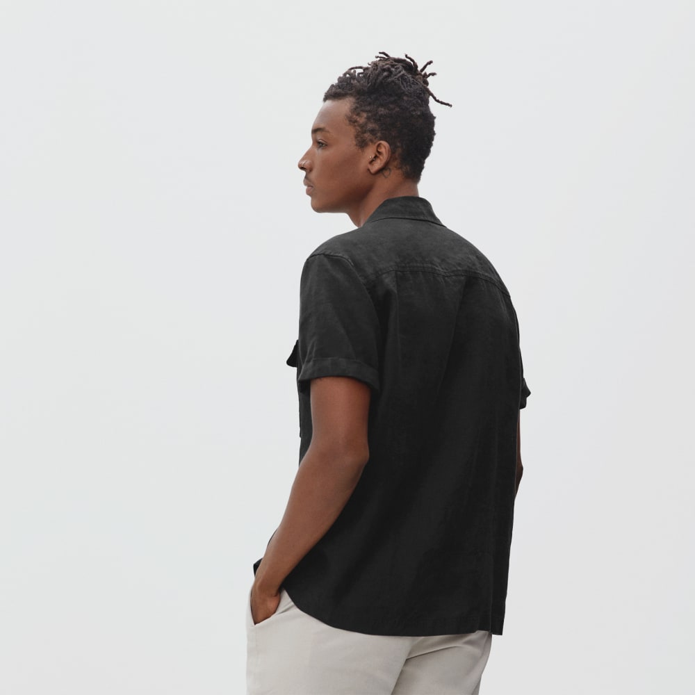 The Resort Shirt in Linen | Black - Image 4