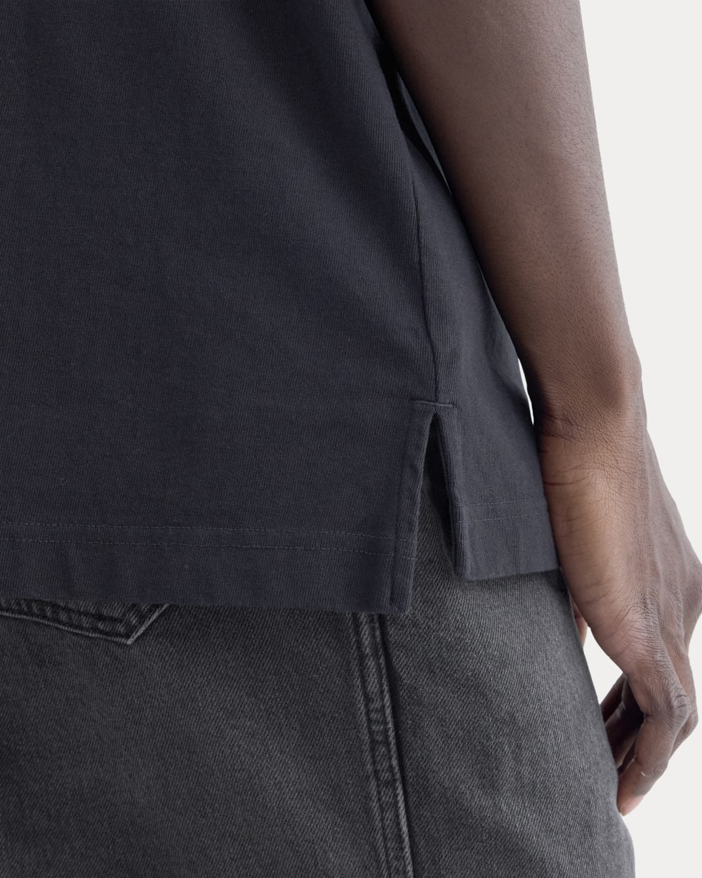 Oversized Midweight Tee | Black - Image 4