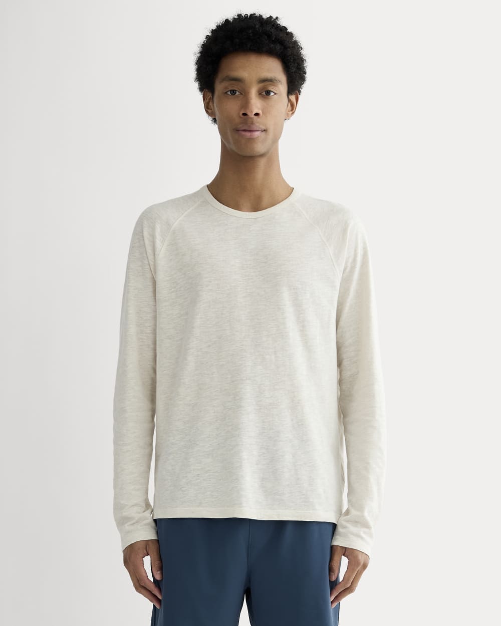 The Rec Long-Sleeve Crew | Heathered Oat