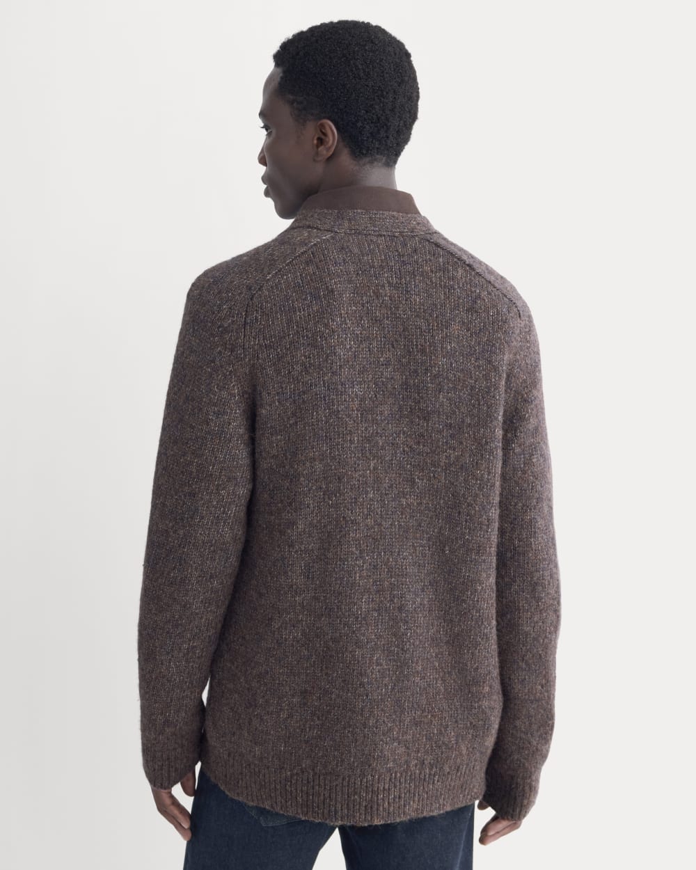 The Cloud Relaxed Cardigan | Heathered Burgundy - Image 5