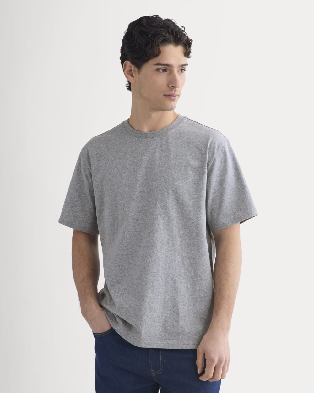 Archive Standard-Fit Cotton Crew | Vintage Heather Grey - Image 5