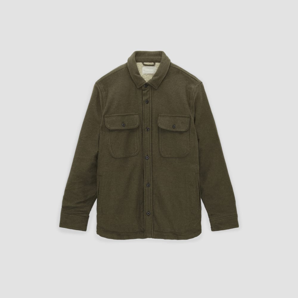 The ReNew Fleece-Lined Heavyweight Overshirt | Heathered Green - Image 2