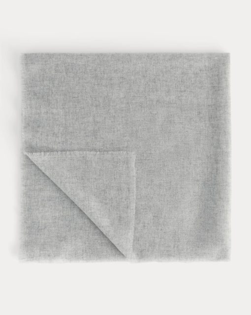 Alternative view of The Cashmere Feather Scarf | Heathered Grey