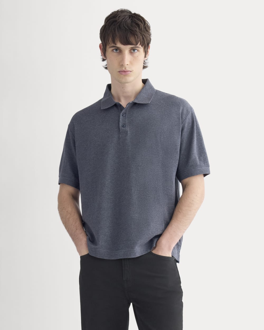 Classic Piqué Polo | Heathered Graphite - Image 4