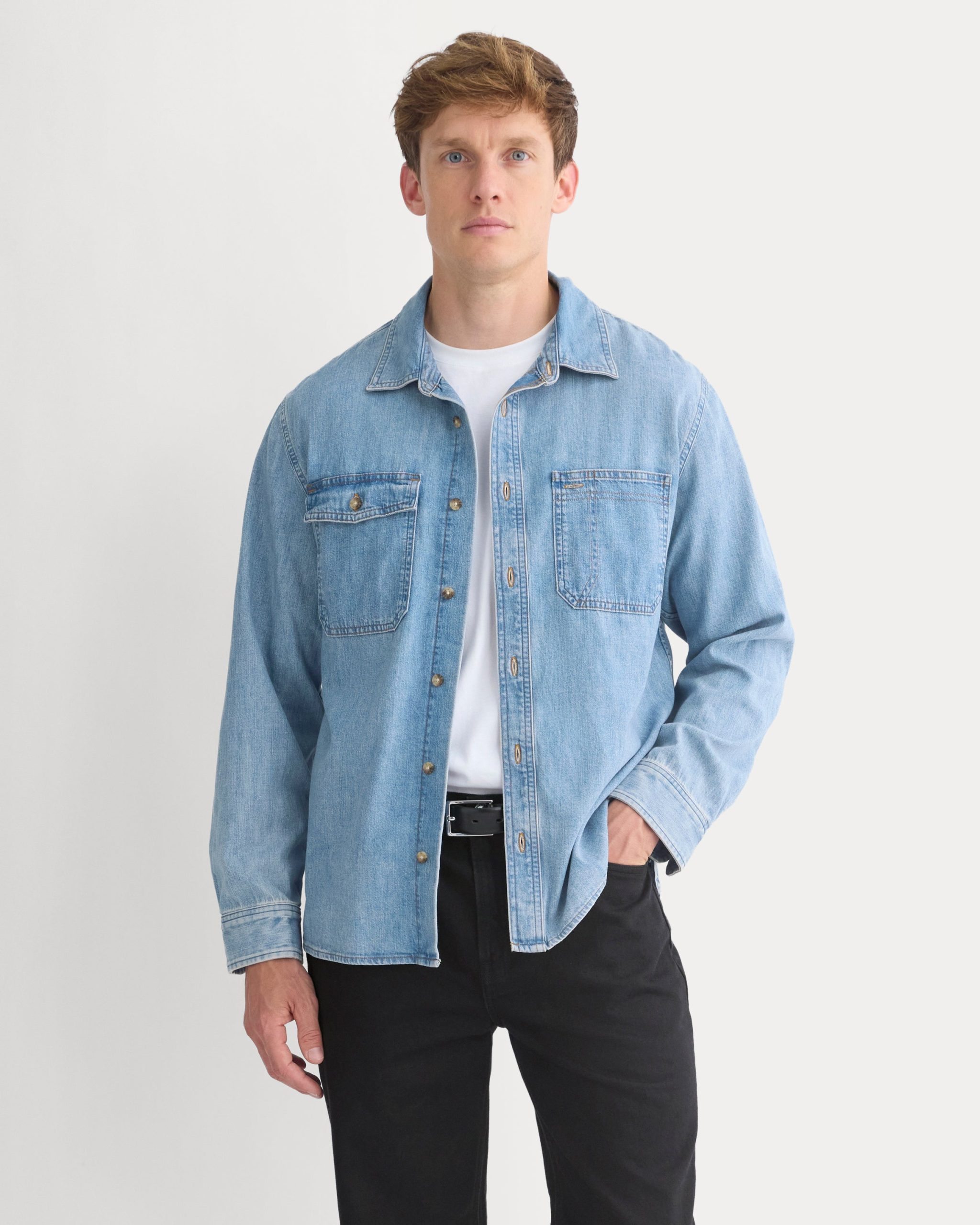 Denim Utility Shirt | Light Indigo
