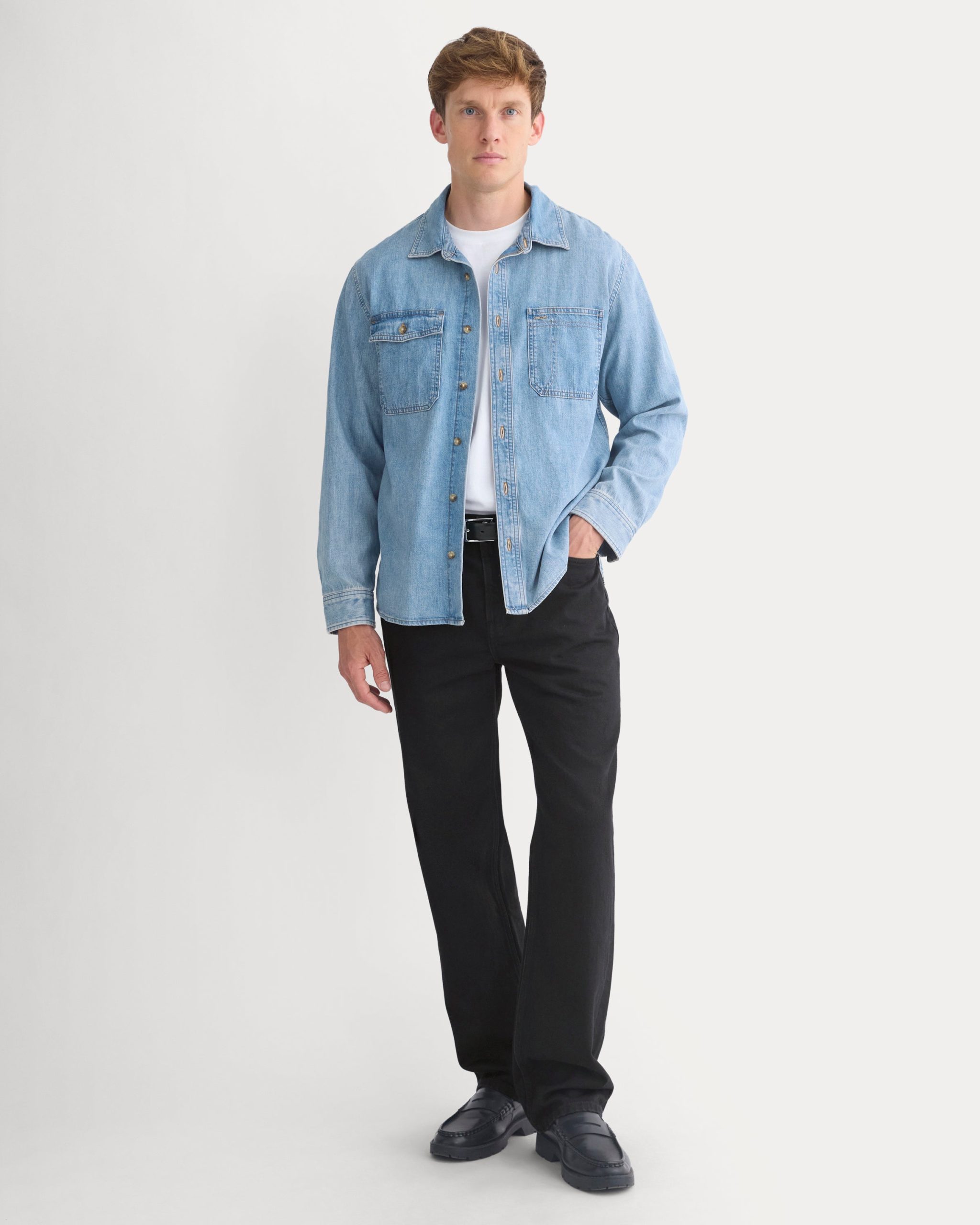 Denim Utility Shirt | Light Indigo - Image 4
