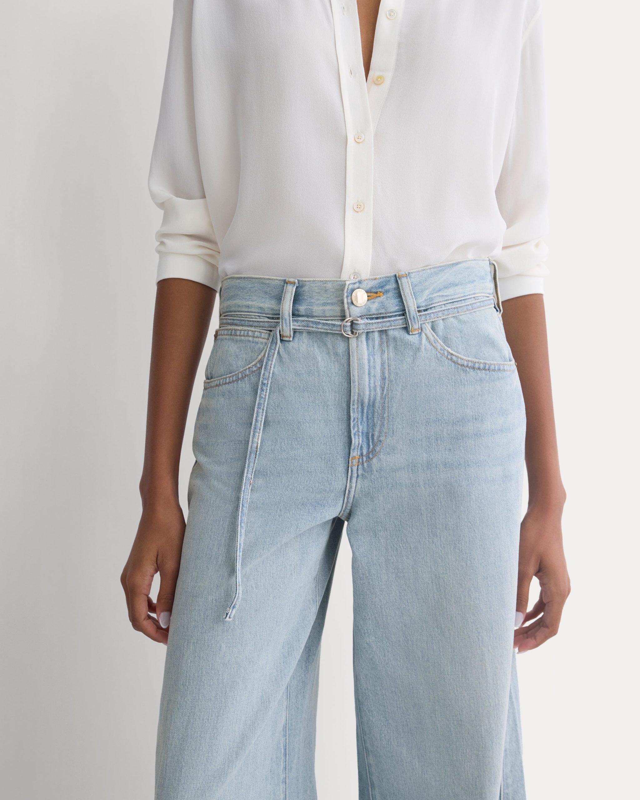 Lightweight Loose Wide-Leg Jean | Light Indigo | Regular - Image 4