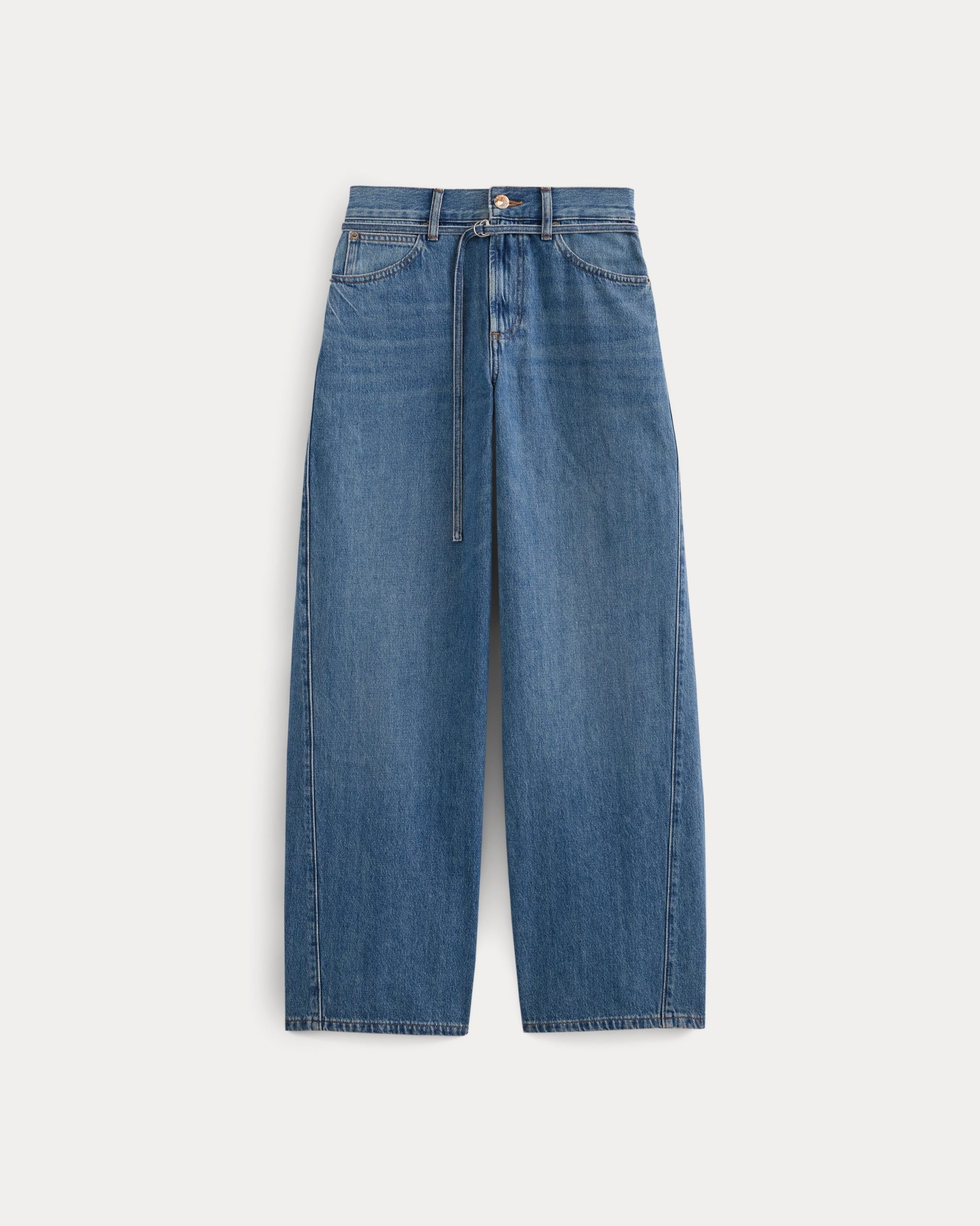 Lightweight Loose Wide-Leg Jean | Medium Indigo | Regular - Image 2