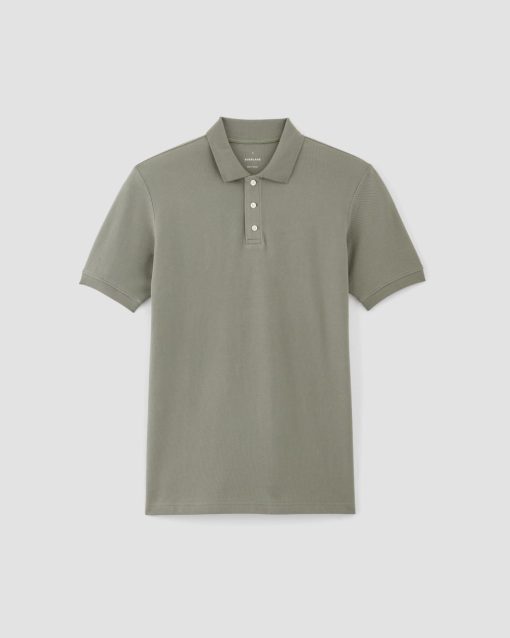 Alternative view of The Pique Polo | Sage Green