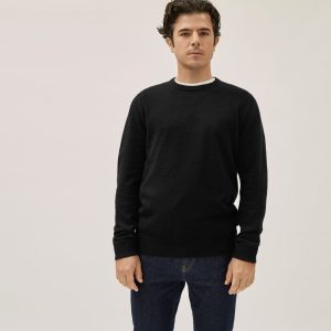 Alternative view of The Grade-A Cashmere Crew | Black