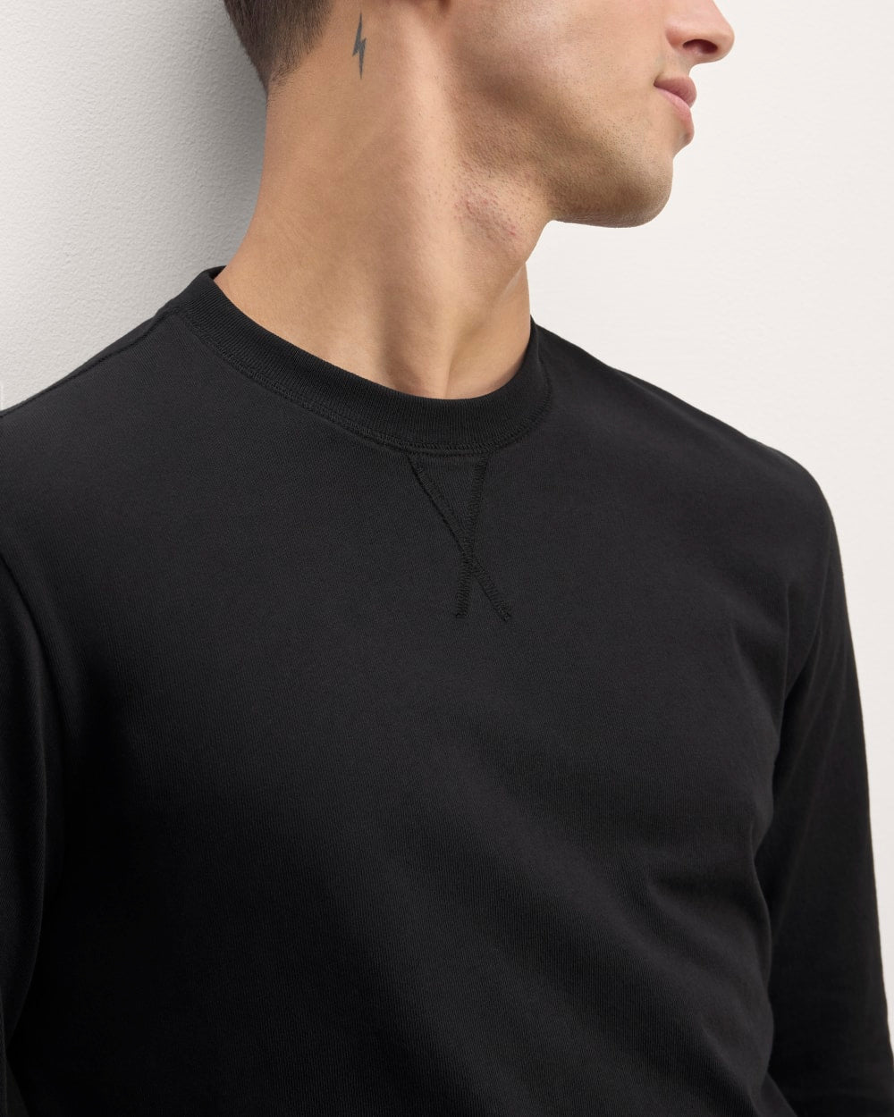 The Premium-Weight Relaxed Crew | Black - Image 3