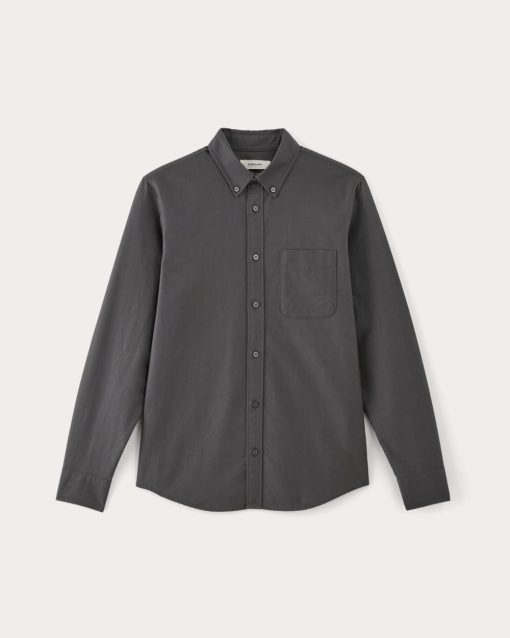 Alternative view of The Slim Oxford Shirt | Slate Grey | Standard