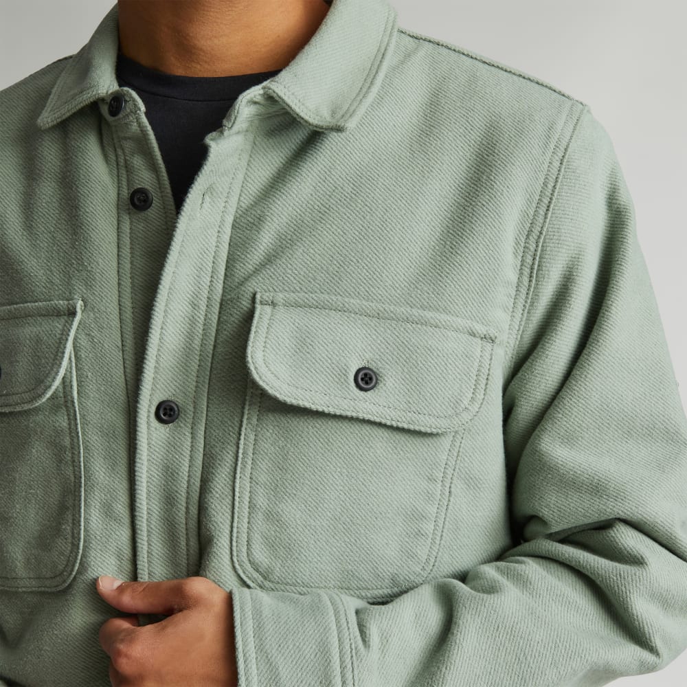 The ReNew Fleece-Lined Heavyweight Overshirt | Lily Pad - Image 4