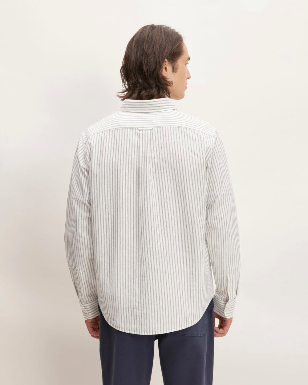 The Classic Oxford Shirt | Bone/Navy | Tall - Image 6