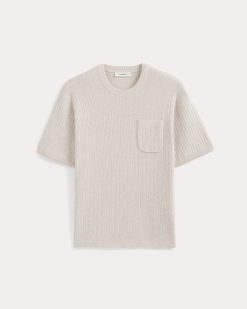 Alternative view of Textured Knit Tee | Heathered Oat