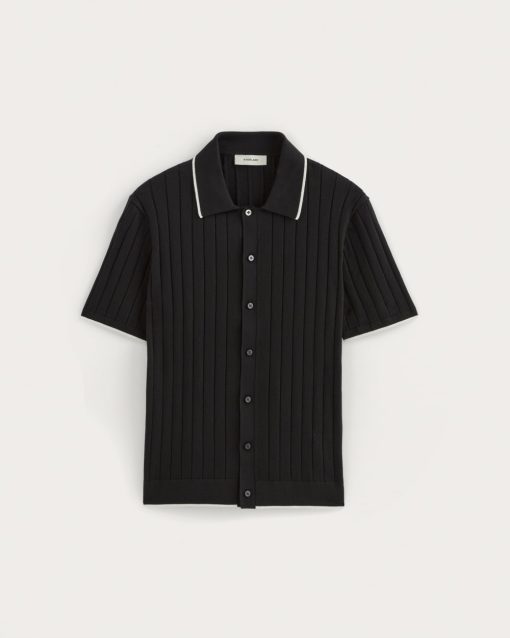 Alternative view of The No-Sweat Button-Down Polo |  Black